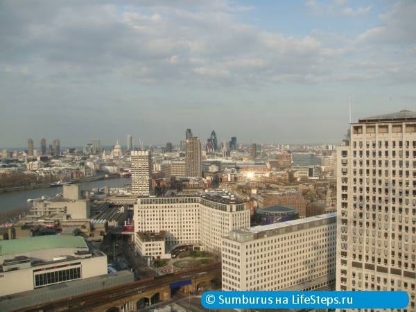 Панорама Лондона с London Eye